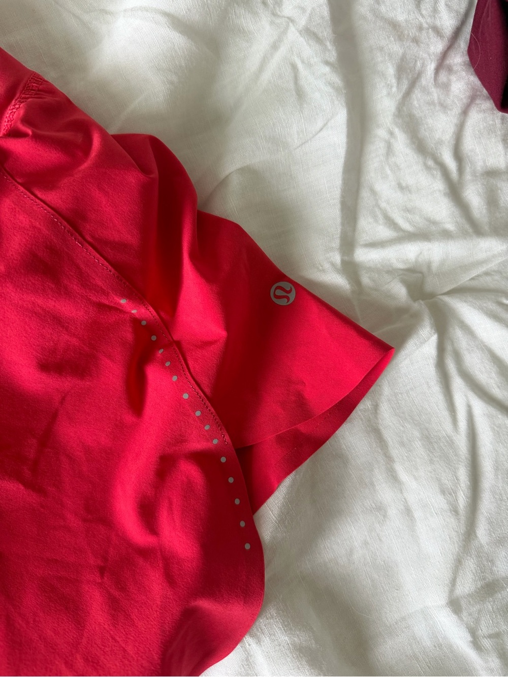 lululemon athletica Bright Red Women's Lounge/Run Shorts - Picture 2 of 3